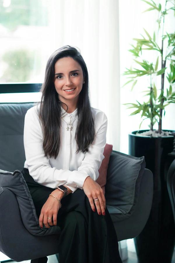 Woman working on laptop